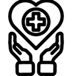 Hands holding heart icon